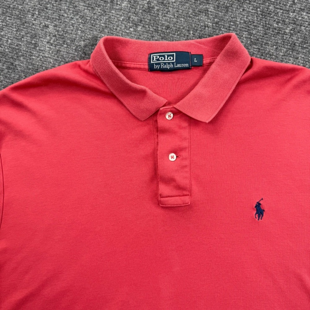 Polo Ralph Lauren Polo Shirt Coral Red Classic Fit Golf Cotton Men's